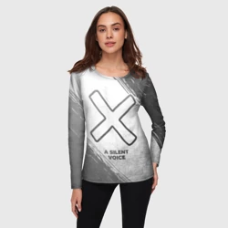 Женский лонгслив 3D A Silent Voice - white gradient - фото 2