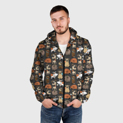 Мужская ветровка 3D Забавные пёсики - фото 2