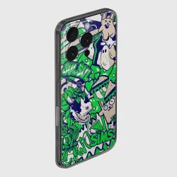 Чехол для iPhone 16 Pro Max силиконовый с защитой камеры The Sims стикеры - фото 2
