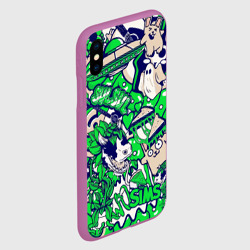 Чехол для iPhone XS Max матовый The Sims стикеры - фото 2