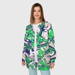 Женская рубашка oversize 3D The Sims стикеры - фото 2