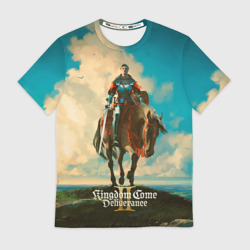 Мужская футболка 3D Идржих на коне Kingdom come deliverence 2