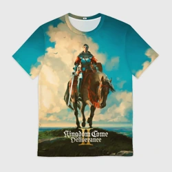 Мужская футболка 3D Идржих на коне Kingdom come deliverence 2