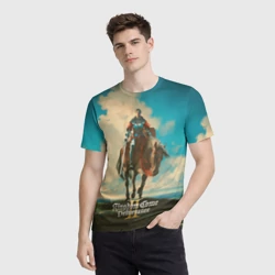 Мужская футболка 3D Идржих на коне Kingdom come deliverence 2 - фото 2
