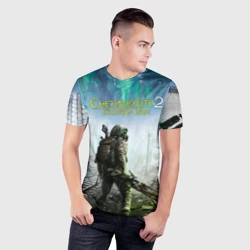 Мужская футболка 3D Slim Герой Chernobylite 2 exclusion zone  - фото 2