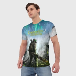 Мужская футболка 3D Герой Chernobylite 2 exclusion zone  - фото 2