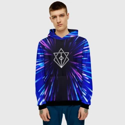 Мужская толстовка 3D In Flames neon energy - фото 2