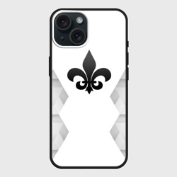 Чехол силиконовый для Apple iPhone 15 матовый Saints Row white poly
