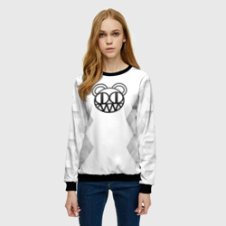 Женский свитшот 3D Radiohead white poly - фото 2