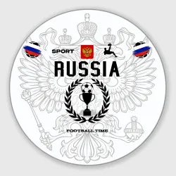 Круглый коврик для мышки Футбольная форма Россия с номером 10