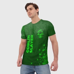 Мужская футболка 3D Goblin Slayer - green gradient вертикально - фото 2