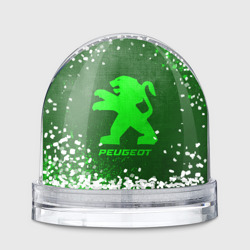 Игрушка Снежный шар Peugeot - green gradient