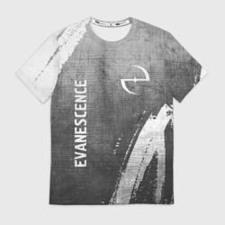 Мужская футболка 3D Evanescence - grey gradient вертикально