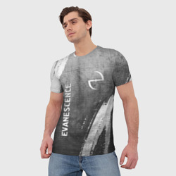 Мужская футболка 3D Evanescence - grey gradient вертикально - фото 2