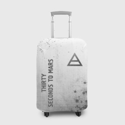 Чехол для чемодана 3D Thirty Seconds to Mars - white gradient вертикально