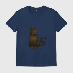 Мужская футболка хлопок Пиксельный кот Daggerfall