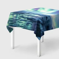 Скатерть 3D Северное сияние в Заполярье