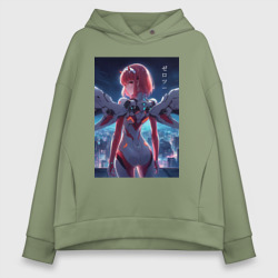 Женское худи Oversize хлопок Zero two - Darling in the Franxx - cyberpunk