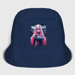 Детская панама хлопок Darling in the Franxx - zero two - ai art