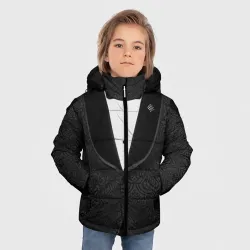 Зимняя куртка для мальчиков 3D Пиджак черный с бабочкой - фото 2