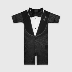 Детский купальный костюм 3D Пиджак черный с бабочкой