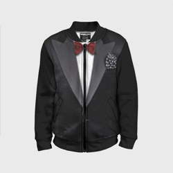Детский бомбер 3D Костюм жениха с бабочкой