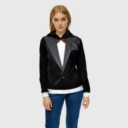 Женская толстовка 3D Костюм жениха с бабочкой - фото 2