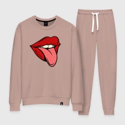 Женский костюм хлопок Girl lips