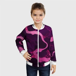 Детский бомбер 3D Узоры фиолетового и розового цвета - фото 2