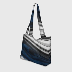 Пляжная сумка 3D Полосы синего и мрамора - фото 2