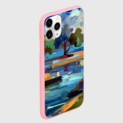 Чехол для iPhone 11 Pro матовый Летний пейзаж маслом - фото 2