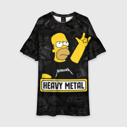 Детское платье 3D Heavy metal Гомер симпсон