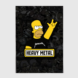 Постер Heavy metal Гомер симпсон
