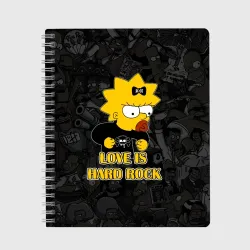 Тетрадь Мэгги Симпсон love is Hard rock