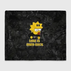 Плед 3D Мэгги Симпсон love is Hard rock