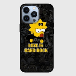 Чехол для iPhone 13 Pro Мэгги Симпсон love is Hard rock