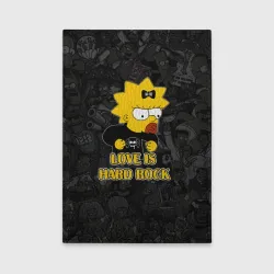 Обложка для автодокументов Мэгги Симпсон love is Hard rock