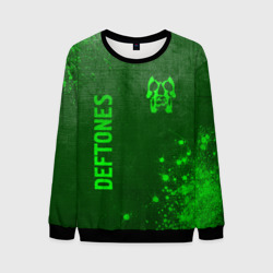 Мужской свитшот 3D Deftones - green gradient вертикально