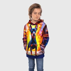 Детская толстовка 3D Пинчер в лучах - фото 2