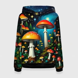 Женская толстовка 3D Ночные грибы