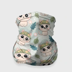 Бандана-труба 3D Кошачий камуфляж каваи