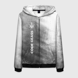 Мужская толстовка 3D на молнии Code Geass - grey gradient по-вертикали