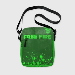 Сумка через плечо 3D Free Fire - green gradient посередине