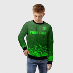 Детский свитшот 3D Free Fire - green gradient посередине - фото 2