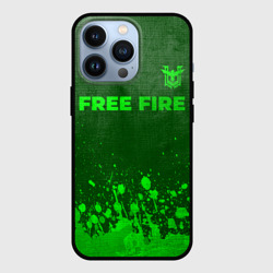 Чехол для iPhone 13 Pro Free Fire - green gradient посередине