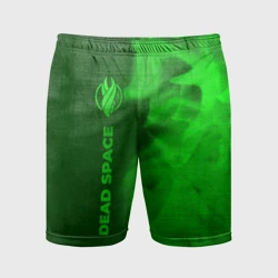 Мужские шорты спортивные Dead Space - green gradient по-вертикали