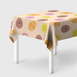Скатерть 3D Пасха цветные яйца