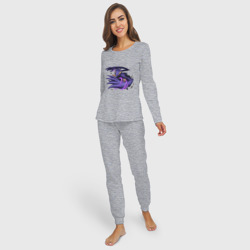 Женская пижама с лонгсливом хлопок Моя геройская академия Фумикаге Токоями - фото 2