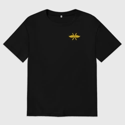 Мужская футболка хлопок Oversize Воздушно-космические силы: эмблема