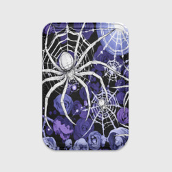 Картхолдер Magsafe магнитный Белые пауки и фиолетовые цветы